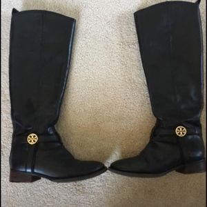 Tory Burch Black Riding Boots